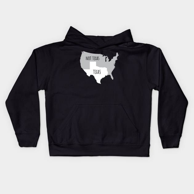 Huge Texas State In Map of USA Proud Texans Rule America Lone Star Pride Design Gift Idea Kids Hoodie by c1337s